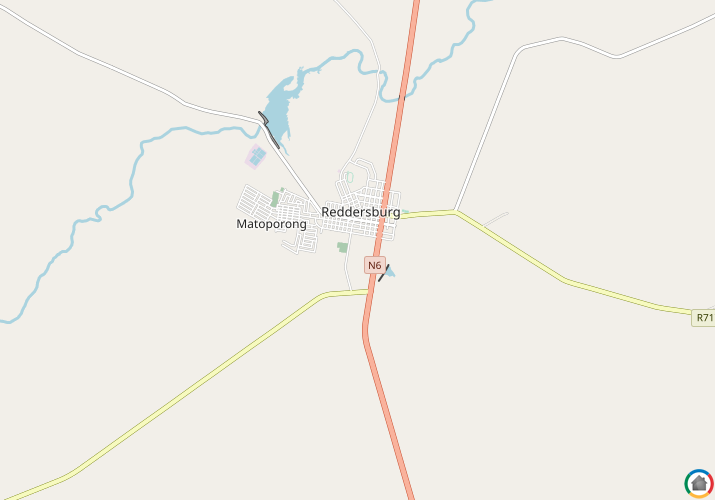 Map location of Reddersburg